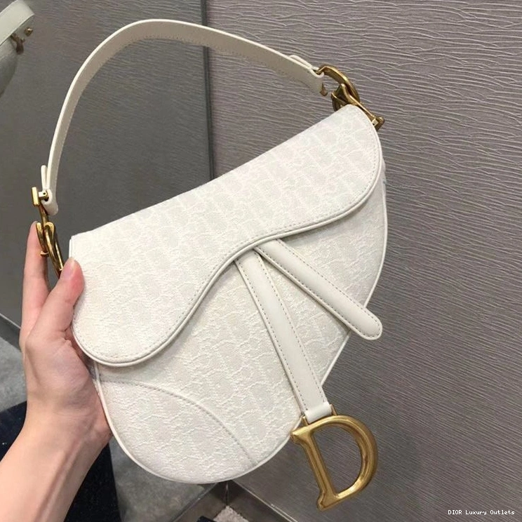 Cheap Oblique White Dior Bag Saddle Canvas Motif 0719 Luxury